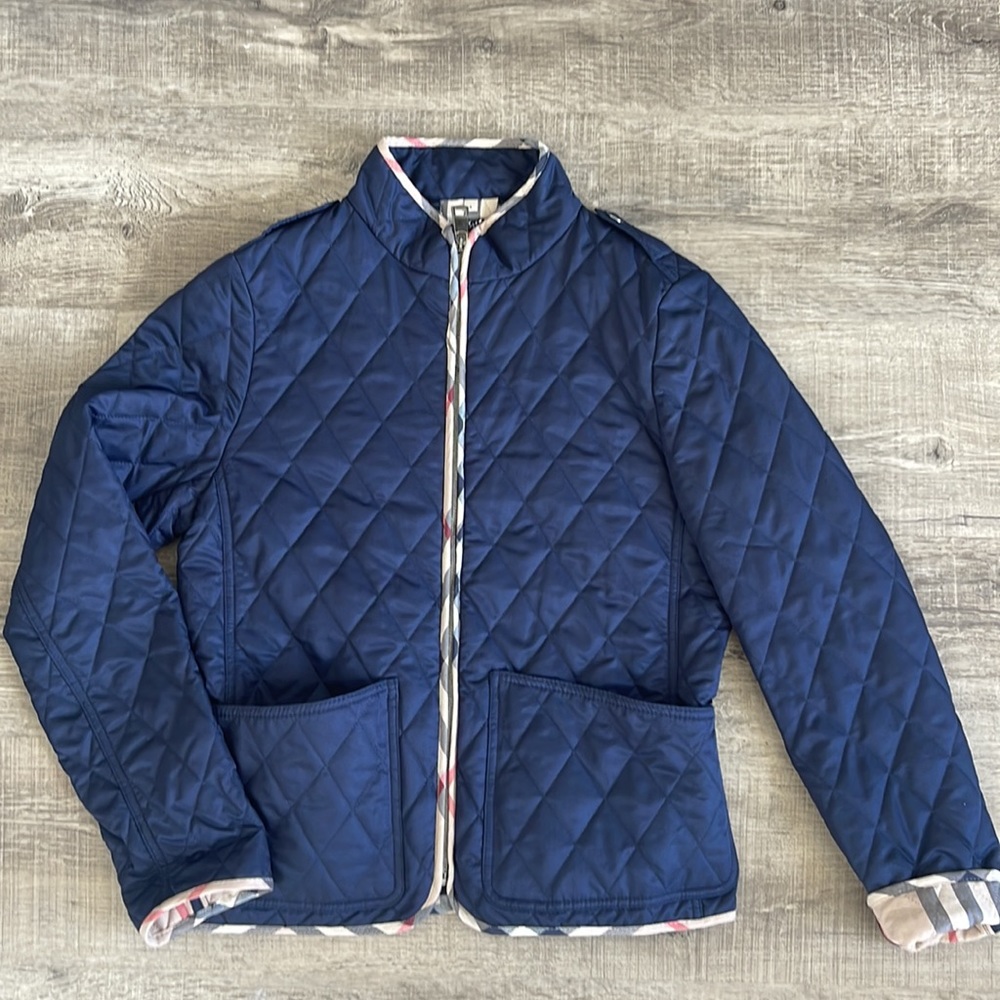 Burberry Navy Quilted Jacket